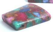 Colorful Large Breathtaking Ladder Shape Mosaic Shell Beads