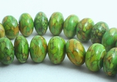 Seductive Apple Green Turquoise Rondelle Beads