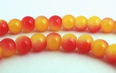 Romantic Sunset-Red & Yellow Glass Beads 