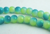 Tranquil Lime-Green & Blue Glass Beads 