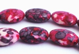 Mauve Rain Flower Viewing Stone Oval Beads