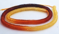 225 Gradualted Amber Disc Heishi Beads