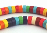 128 Colourful Rainbow Turquoise Heishi Beads