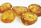 15 Large Eye-catching Amber Slab Beads