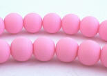 Seductive Frosted Soft Pink 8mm Glass Beads