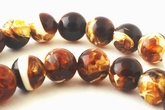 Chocolate Antique Amber Beads 