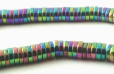 400 Small Aurora Borealis Hematie Heishi Disc Beads