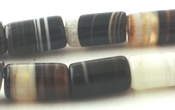 Striking Agate Tube Beads - Said to protect from stress & bad dreams!