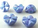 30 Blue Flower Pony Beads