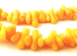 135 Wild Orange-Yellow Coral Icicle Root Beads