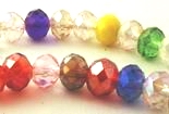 Sparkling Faceted Rainbow Crystal Diamond Beads - 8mm x 6mm