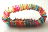 Chunky Rainbow Mother-of-Pearl Shell Bracelet - Heavy!