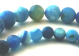 Irresistible Cornflower Blue Frosted Agate Beads - 6mm