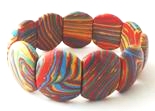 Chunky Summer Fair Rainbow Calsilica Bracelet