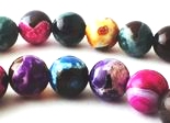 Large Shiny 10mm Summer Picasso Agate Beads