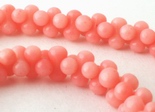 125 Unusual Flamingo-Pink Coral Siamese Beads