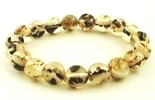 Distinctive White Amber Bead Bracelet