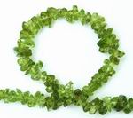 Ravishing Green Peridot Chip Beads - Long 34-inch String