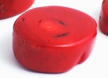 Large Red Coral Oval Nugget Bead - 42mm
