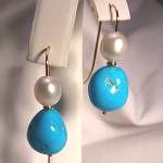 turquoise and coral earrings