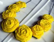 Yellow Flower Bead Necklace